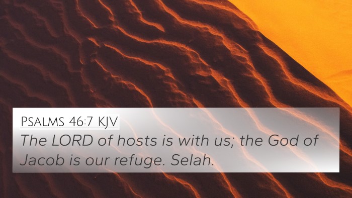 Psalms 46:7 KJV Bible Verse Image