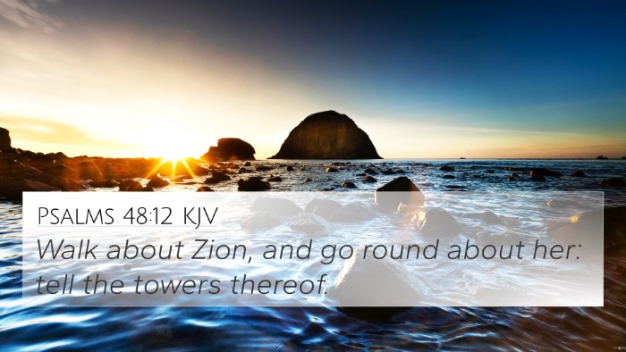 Psalms 48:12 KJV Bible Verse Image