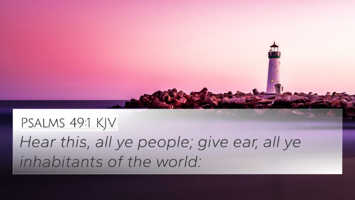 Psalms 49:1 KJV Bible Verse Image
