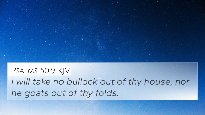 Psalms 50:9 KJV Bible Verse Image