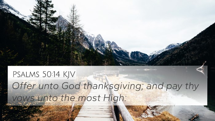 Psalms 50:14 KJV Bible Verse Image