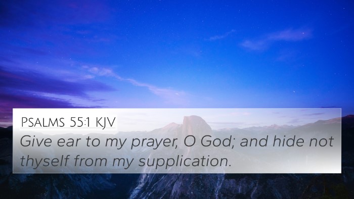 Psalms 55:1 KJV Bible Verse Image