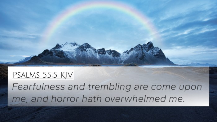 Psalms 55:5 KJV Bible Verse Image
