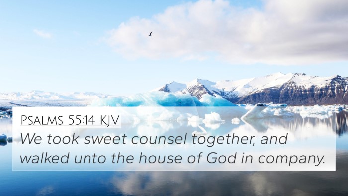 Psalms 55:14 KJV Bible Verse Image