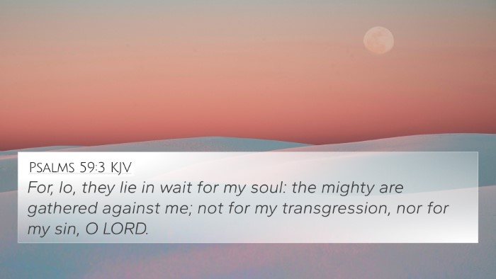 Psalms 59:3 KJV Bible Verse Image