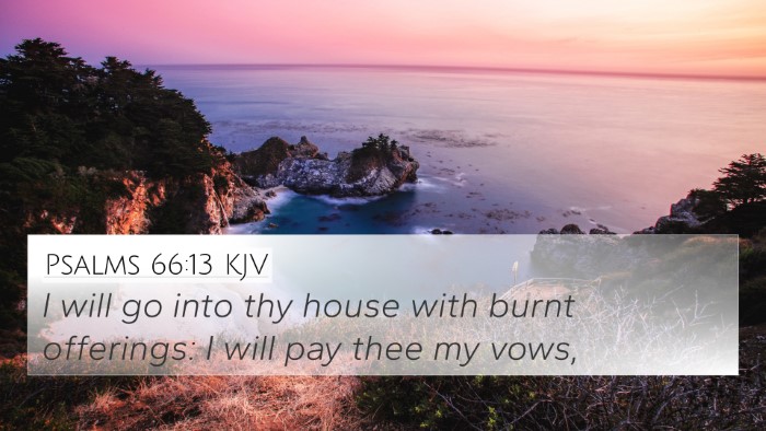 Psalms 66:13 KJV Bible Verse Image