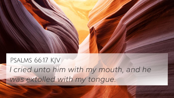 Psalms 66:17 Explained