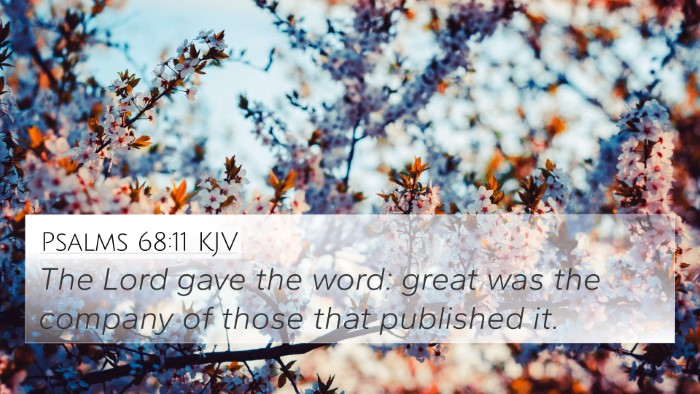 Psalms 68:11 KJV Bible Verse Image