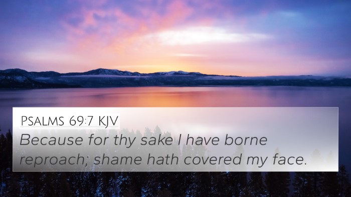 Psalms 69:7 KJV Bible Verse Image