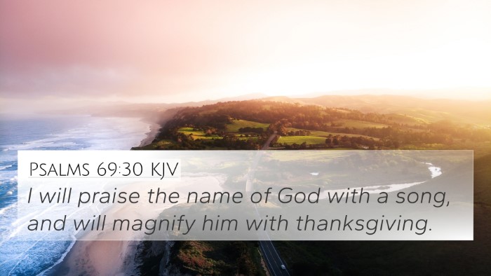 Psalms 69:30 KJV Bible Verse Image