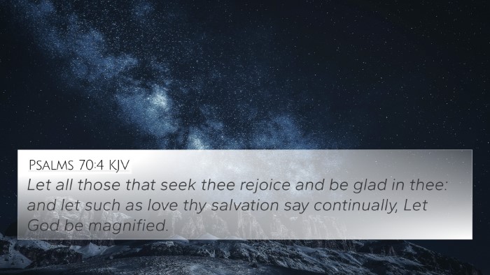 Psalms 70:4 KJV Bible Verse Image