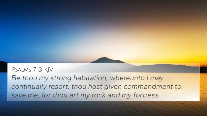 Psalms 71:3 KJV Bible Verse Image