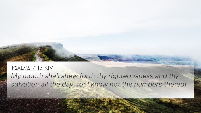 Psalms 71:15 KJV Bible Verse Image