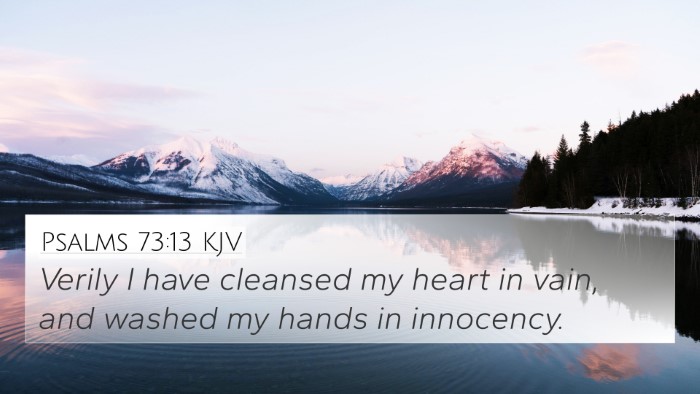 Psalms 73:13 KJV Bible Verse Image