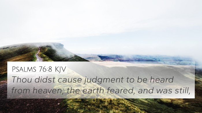 Psalms 76:8 KJV Bible Verse Image