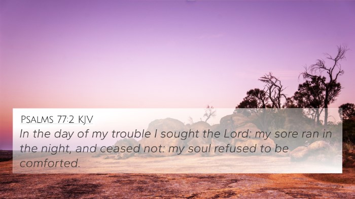 Psalms 77:2 KJV Bible Verse Image