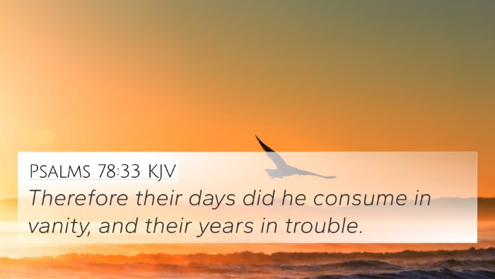 Psalms 78:33 KJV Bible Verse Image