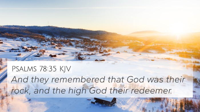 Psalms 78:35 KJV Bible Verse Image