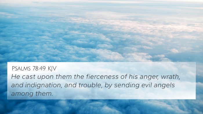 Psalms 78:49 KJV Bible Verse Image