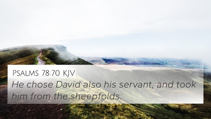 Psalms 78:70 KJV Bible Verse Image