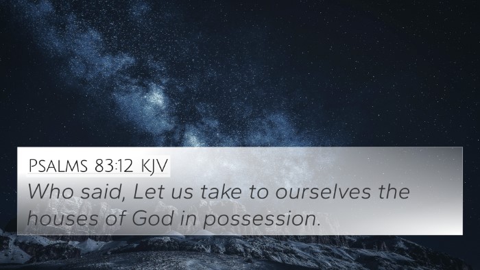 Psalms 83:12 KJV Bible Verse Image