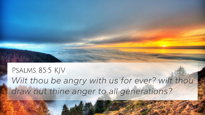 Psalms 85:5 KJV Bible Verse Image