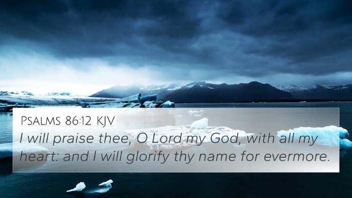 Psalms 86:12 KJV Bible Verse Image