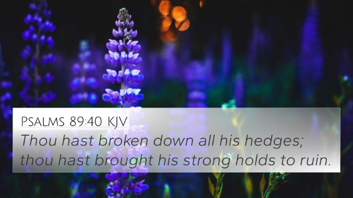 Psalms 89:40 Explained