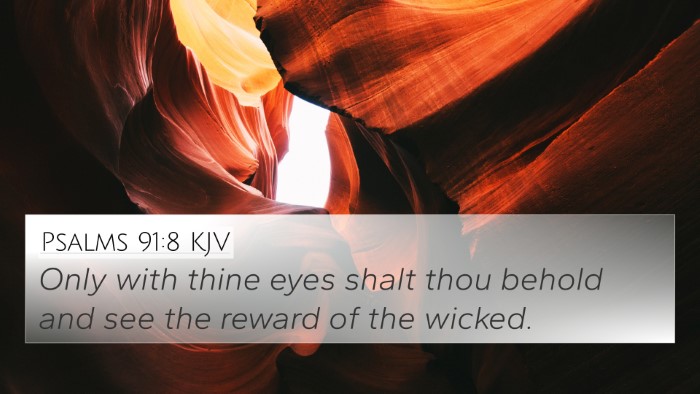 Psalms 91:8 KJV Bible Verse Image