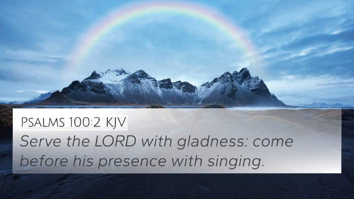 Psalms 100:2 KJV Bible Verse Image