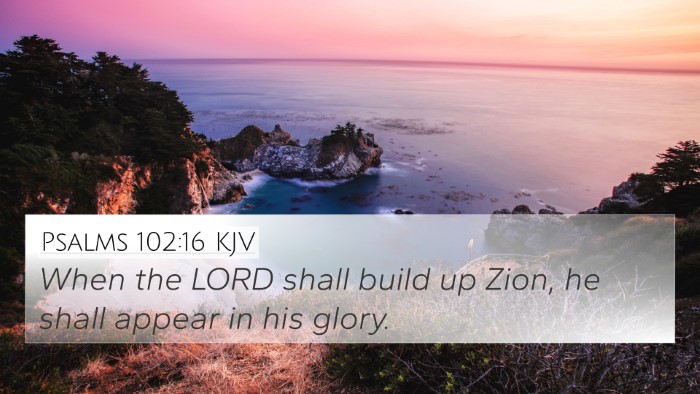 Psalms 102:16 KJV Bible Verse Image