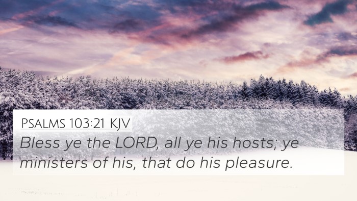 Psalms 103:21 KJV Bible Verse Image