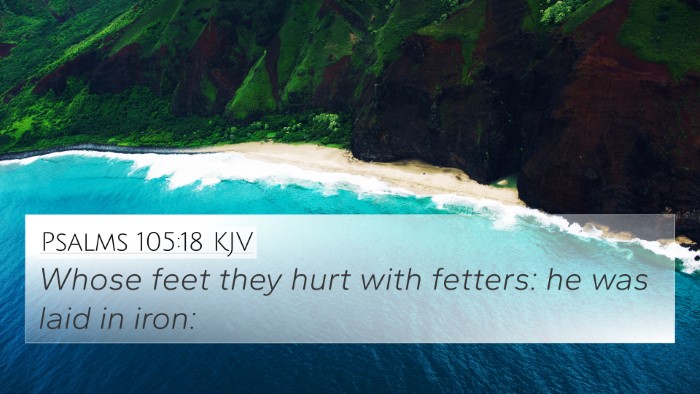 Psalms 105:18 Explained