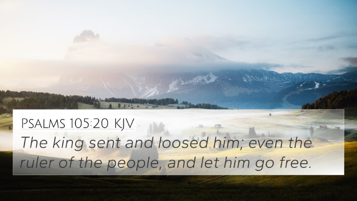 Psalms 105:20 KJV Bible Verse Image
