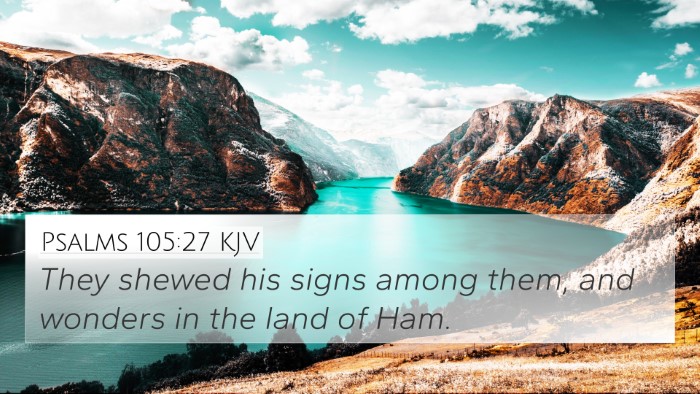 Psalms 105:27 KJV Bible Verse Image