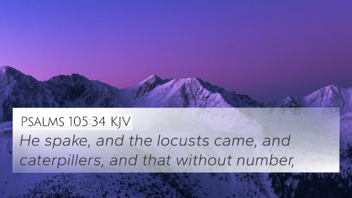 Psalms 105:34 Explained