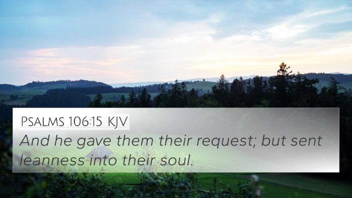 Psalms 106:15 KJV Bible Verse Image