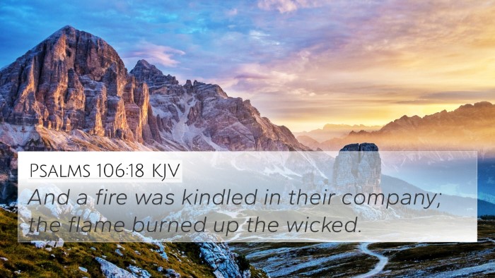 Psalms 106:18 KJV Bible Verse Image