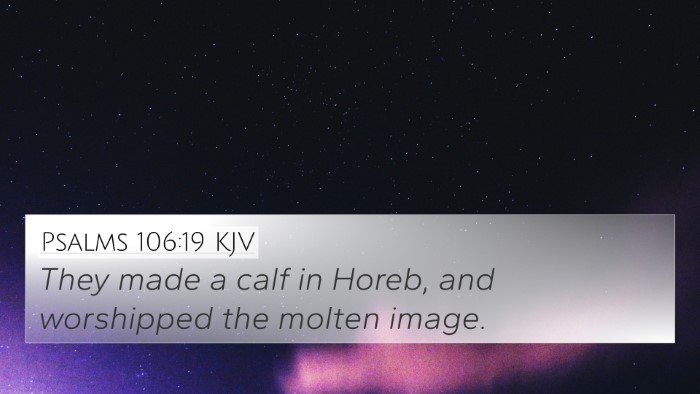 Psalms 106:19 KJV Bible Verse Image