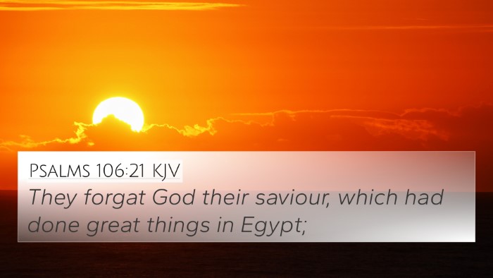 Psalms 106:21 Explained