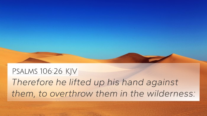 Psalms 106:26 KJV Bible Verse Image