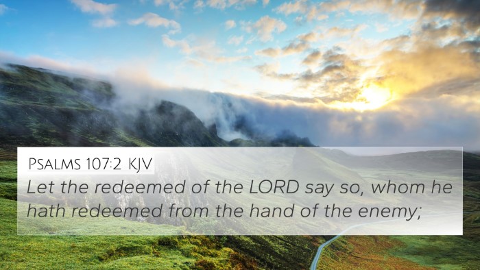 Psalms 107:2 KJV Bible Verse Image