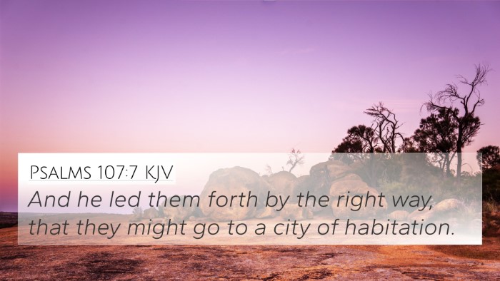 Psalms 107:7 Explained