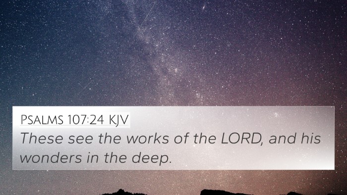 Psalms 107:24 Explained