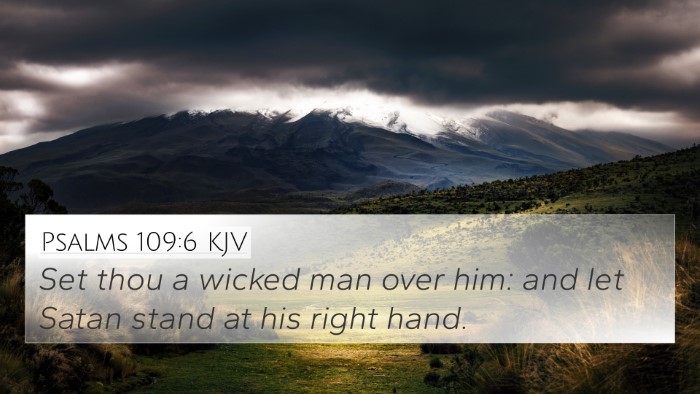 Psalms 109:6 KJV Bible Verse Image