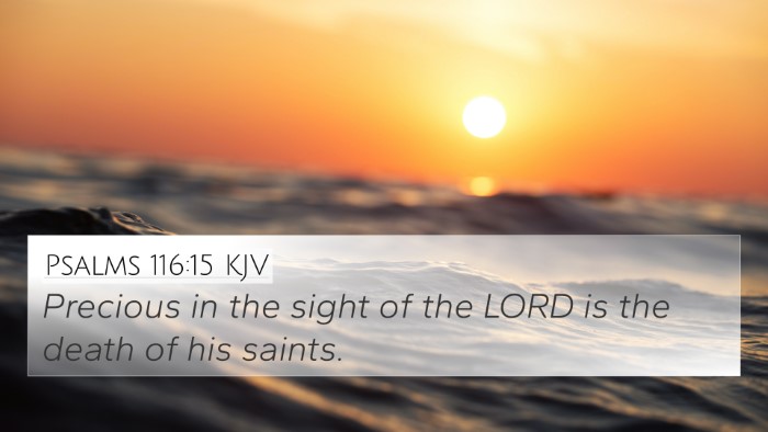 Psalms 116:15 KJV Bible Verse Image