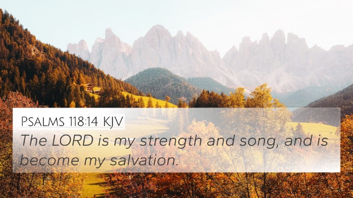 Psalms 118:14 KJV Bible Verse Image