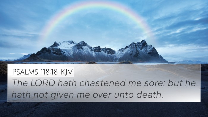 Psalms 118:18 KJV Bible Verse Image