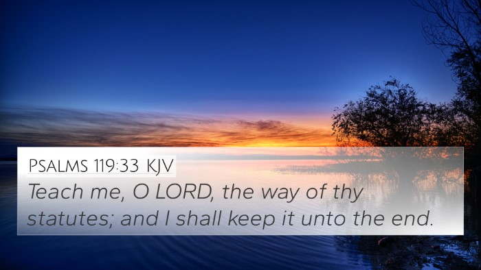Psalms 119:33 KJV Bible Verse Image