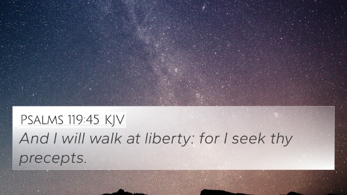 Psalms 119:45 KJV Bible Verse Image